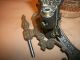 Antique/vintage Victorian Era Cast Iron Oil Lamp Bracket & Vin Oil Lamp - 41 Chandeliers, Fixtures, Sconces photo 5