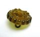 Antique Charmstring Glass Button Honey Color Cross Mold Swirl Back Buttons photo 1