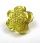 Antique Charmstring Glass Button Lemon Flower Mold Swirl Back Buttons photo 1