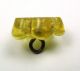 Antique Charmstring Glass Button Lemon Flower Mold Swirl Back Buttons photo 2