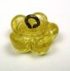 Antique Charmstring Glass Button Lemon Flower Mold Swirl Back Buttons photo 3