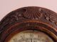 Antique Rare Wood Thermometer Working Cond With Carved Designs Flower Primitives photo 2