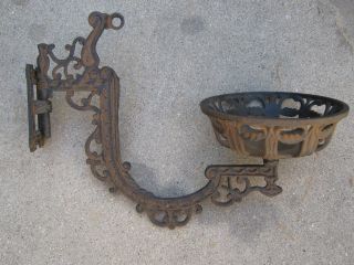 Antique Cast Iron Sconce,  Plant,  Candle Holder - Swivels From Side To Side So Cool photo