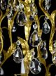 Antique Crystal Pendant Chandelier Vintage Gold Leaf Gilt Gilded Restored Tole Chandeliers, Fixtures, Sconces photo 3
