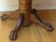 Antique Claw Foot Round Oak Table 1900-1950 photo 1
