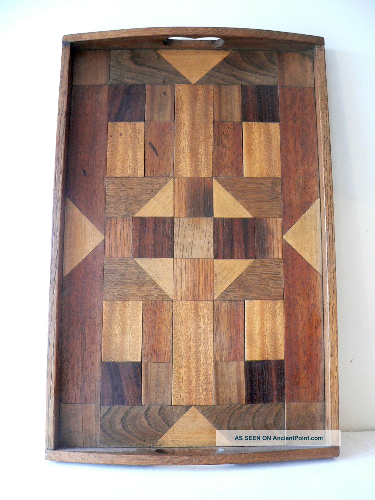 Arts And Crafts Parquetry Wooden Tray. .  Many Different Woods. Arts & Crafts Movement photo