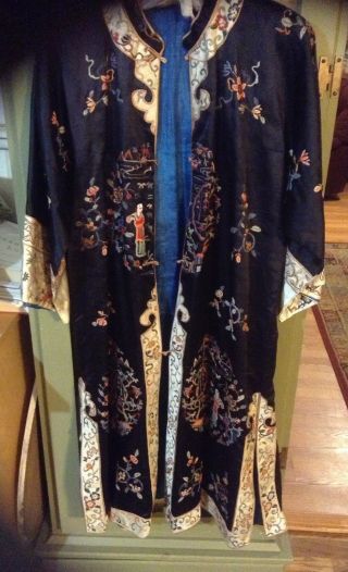 Antique Chinese Silk Robe And In photo