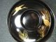 Japanese Antique 100 Year Old Makie Gold Lacquer Crane Pine Lidded Bowl Sakazuki Bowls photo 3