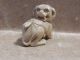 A Finely Carved & Signed Japanese Netsuke Faux Ivory Dog & Beetle Figurine Bug Netsuke photo 5