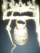 Vintage Ornate Hanging Solid Brass Gate Bell With Latin Inscription Dinner Bell Primitives photo 11
