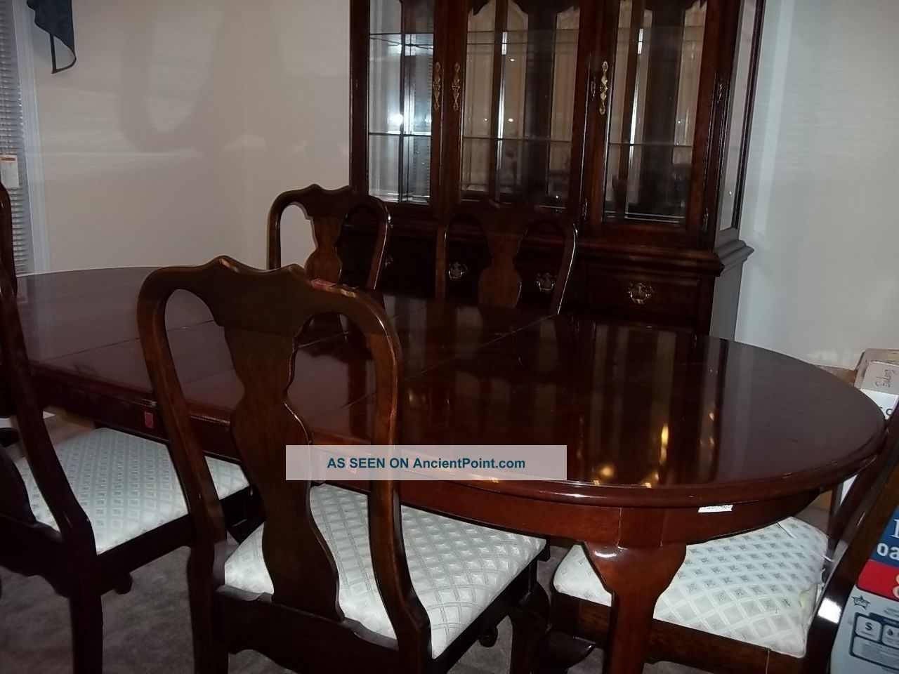 American Cherry Dining Room Set China Cabinet Table 6