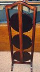 Antique English Pie Stand - Folding Floor Stand 1900 - 1920 ' S 1900-1950 photo 3