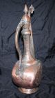 Islamic Antique Persian Copper Pitcher Aftebe Iran Persia Circa 19th Century Metalware photo 2