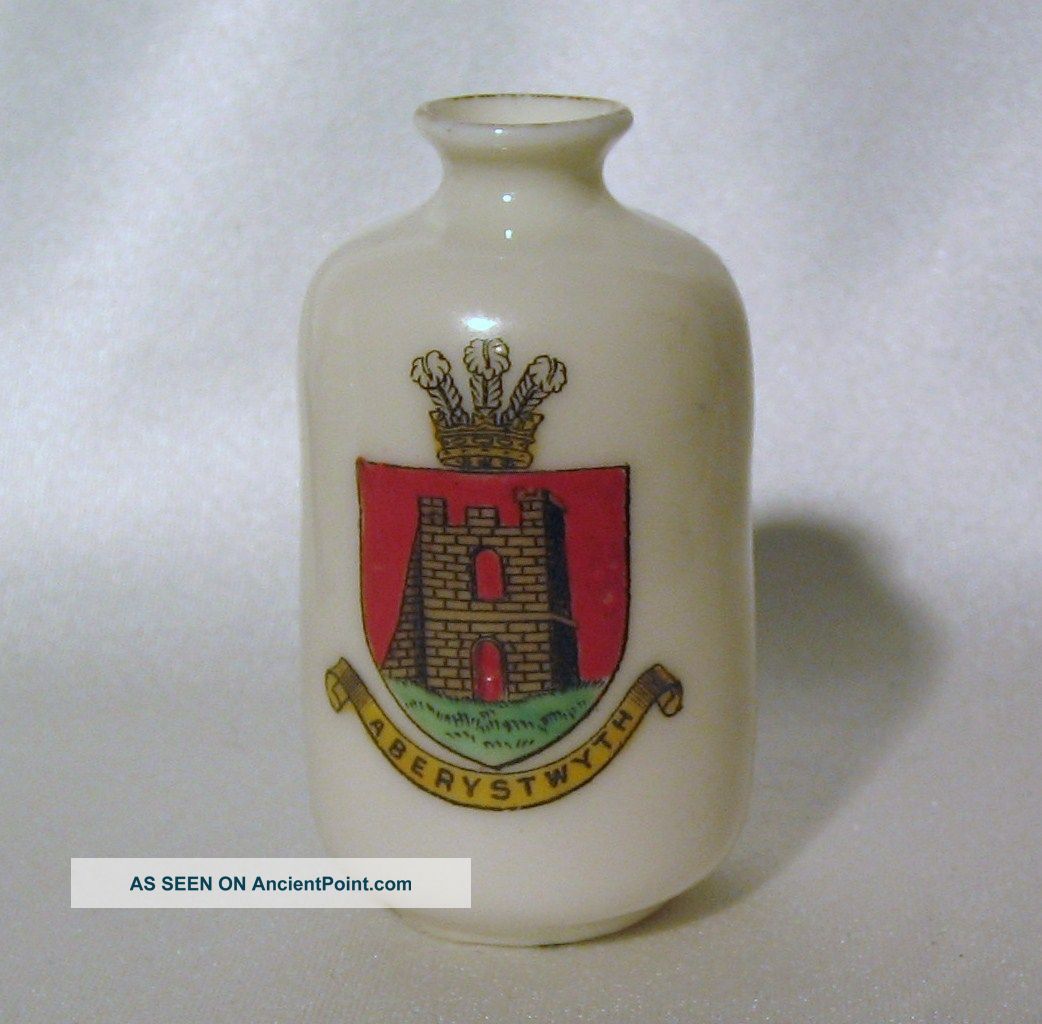 Rare Urn/vessel Aberystwyth Crested Arcadian China/porcelain A&s Stoke On Trent Figurines photo
