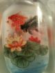 Chinese Painted Inlay Glass Snuff Bottle W/ Carps Goldfish Orange Red Black Fish Snuff Bottles photo 6