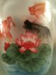 Chinese Painted Inlay Glass Snuff Bottle W/ Carps Goldfish Orange Red Black Fish Snuff Bottles photo 7