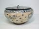 E011: Rare Japanese Inuyama Pottery Ware Bowl As Cold Water Container W/dragon Bowls photo 1