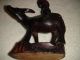 Vintage Wood Sculpture Of Chinese Man Riding A Water Buffalo - Chinese Oxen - Look Oxen photo 7