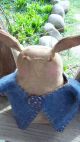 Very Prim And Folky Stump Spring Thyme Bunny Blue Wool Felt Jacket Pfatt Primitives photo 9