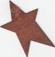 Set Of 2 Primitive Folk Art Handcrafted Rusty Tin Star Shape Primitives photo 2