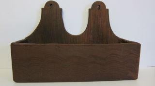 Primitive Camel Back Grained Wood Hanging Box.  Awesome Piece photo