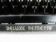 Antique 1940s Remington Deluxe Remette Typewriter Art Deco White On Black Keys Typewriters photo 1