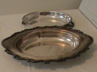 Vintage F B Rogers Silverplate Oval Shaped Server Dish 1883 photo