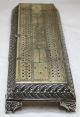 Antique Victorian Aesthetic Period Silver Plate Cribbage Score Board Game C1875 Other photo 5