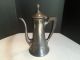 Antique Primitive Wallace Bros Small Silverplate Engraved Teapot Ebony Handle Tea/Coffee Pots & Sets photo 2
