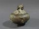 Antique Japanese Bronze Censer Grasshopper/cricket Finial Lizard Handles Vases photo 2