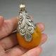 White Copper Inlay Chinese Amber Necklace & Pendant Necklaces & Pendants photo 2