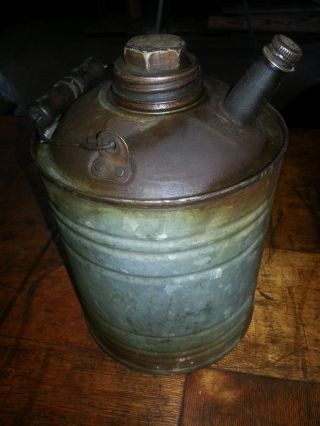 Vintage /primitive Gas / Oil Can 9.  50 