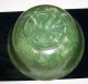 Vintage Chinese Spinach Jade Bowl W/ Rosewood Base,  Thin,  Translucent Beauty Bowls photo 5