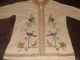 Antique Or Vintage Hand Embroidered Poly/cotton Kimono Style Jacket Robe Robes & Textiles photo 1
