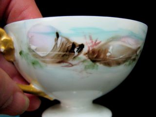 Antique Rosenthal Selb Handpainted Cream Soup Bowl Conch Shell Design Excl photo