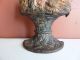 Antique Waverly Studios Cast Iron Paint Door Stop Basket Of Flowers Metalware photo 2