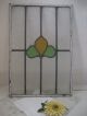 Old Stained Leaded Glass…floral Design…beautiful…14 