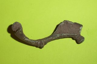 Authentic Ancient Roman Trumpet Brooch Jewelry Fibula Old Rare Artifact Antique photo