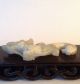 Fine Antique Chinese Hetian Jade Carved Dragon Head Phoenix Tail Statue Dragons photo 6