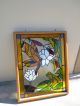 Stained Glass Window In Frame - Square - Frog And Dragon Fly Unknown photo 5