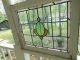 H224 Large Older & Pretty Multi - Color English Leaded Stained Glass Window 1900-1940 photo 1