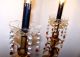 1920s Unique Pair Florentine Acanthus Motif Iron Candelabras Candle Sticks Chandeliers, Fixtures, Sconces photo 7