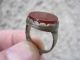 Byzantine Silver Cornelion Intaglio Ring With Red Stone 10c - 12c Ad Roman photo 1