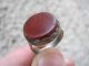 Byzantine Silver Cornelion Intaglio Ring With Red Stone 10c - 12c Ad Roman photo 2