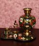 Vintage Russian Hand Painted Electric Samovar / Tea Urn +tray + 2 Cup Holders Other photo 2