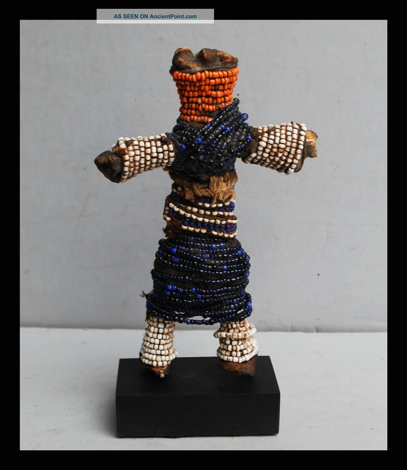 A Fali Bone Doll With Glass Bead Decoration,  From Cameroon Other photo