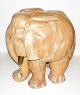 Cerused Wood Sculptural Carved Elephant Table Base (glass Top Optional) Mid-Century Modernism photo 1
