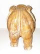 Cerused Wood Sculptural Carved Elephant Table Base (glass Top Optional) Mid-Century Modernism photo 2