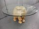 Cerused Wood Sculptural Carved Elephant Table Base (glass Top Optional) Mid-Century Modernism photo 6