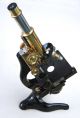 E Leitz Wetzlar Vintage Brass Continental Microscope Stativ G W/wood Case 1925 Microscopes & Lab Equipment photo 1